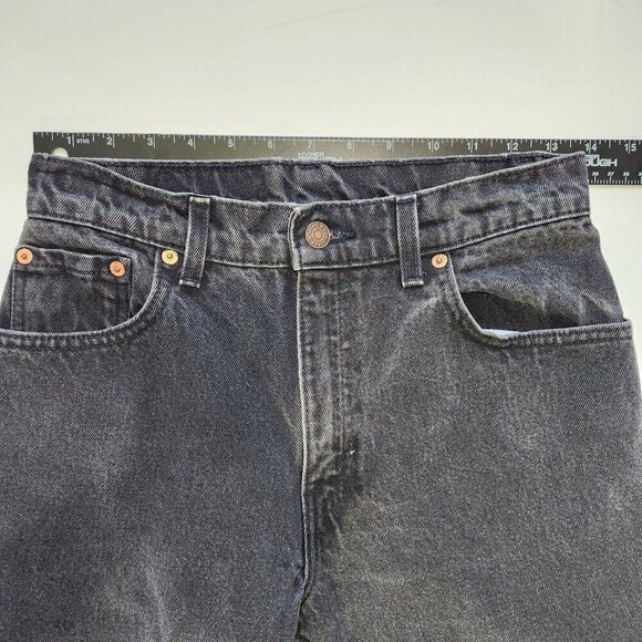 Levi's 550 Vintage 90s Relaxed Fit Jean Womens 9 Black High Rise Tapered 27x32 - Picture 7 of 13